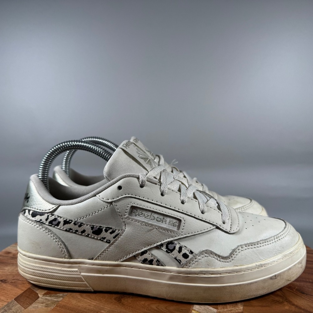 Reebok Club C Double Geo Womens Platform Sneakers Chalk Leopard H02786 Size 8